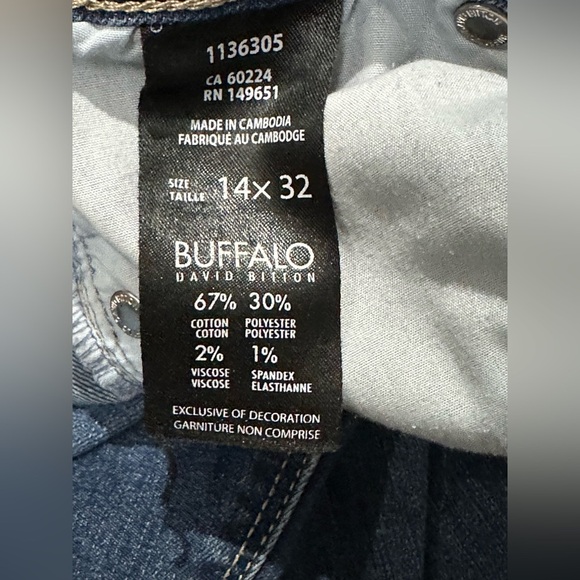 Buffalo David Bitton: Women’s Mid Rise, Straight Leg Stretch Jeans- Size 14x32 - Picture 6 of 9